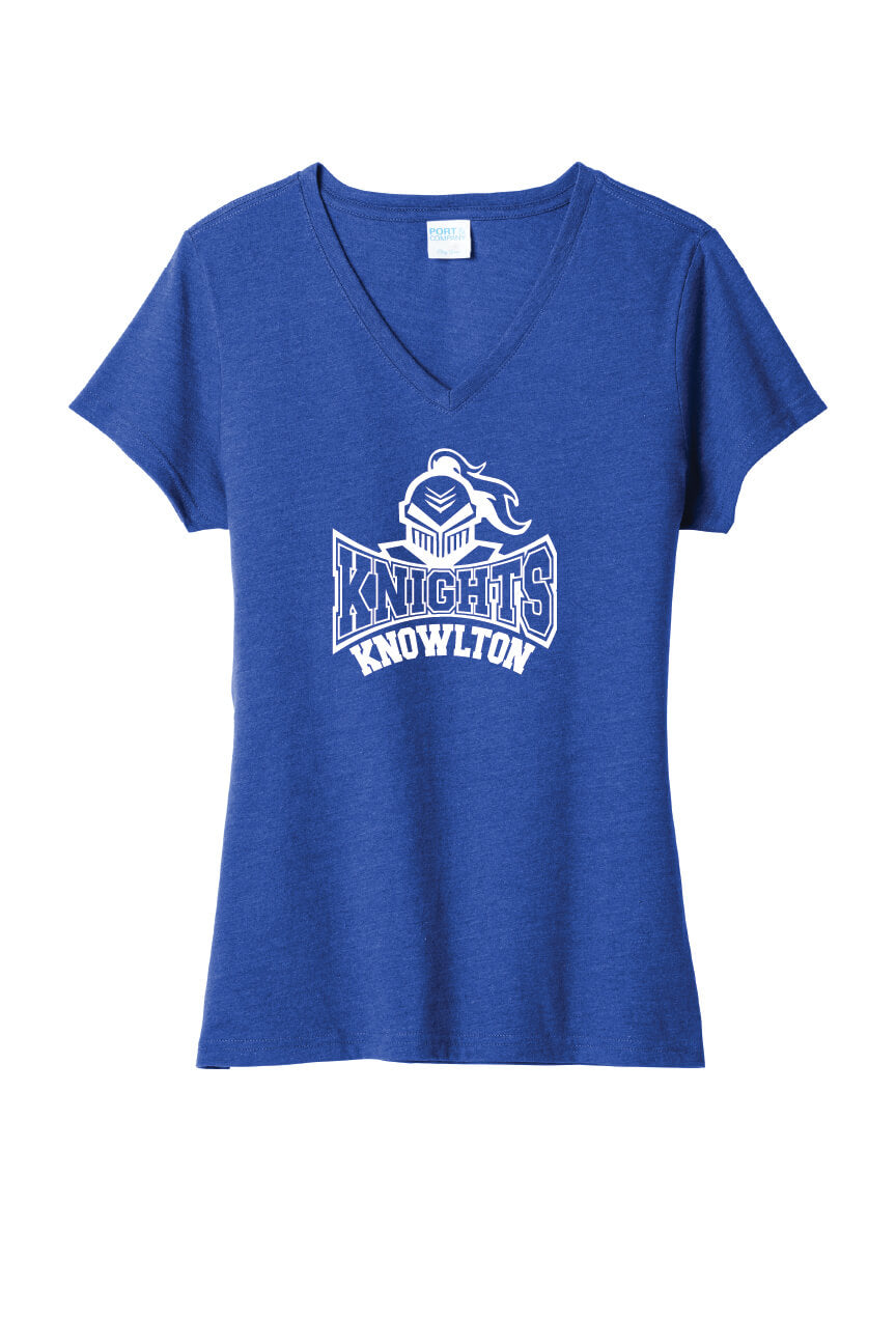 V-Neck Short Sleeve T-Shirt (Ladies) Knowlton Knights