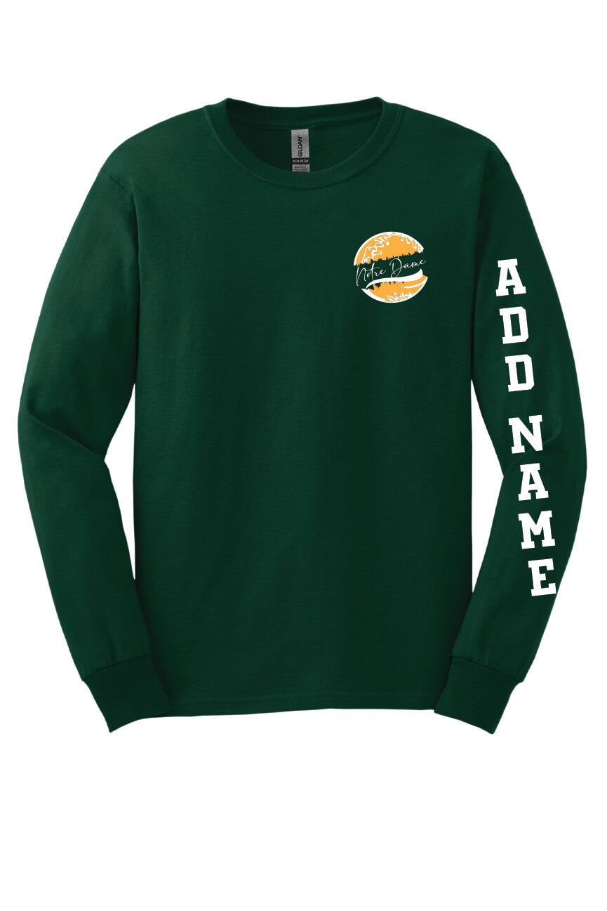 Spartans Softball Long Sleeve T-Shirt green, front