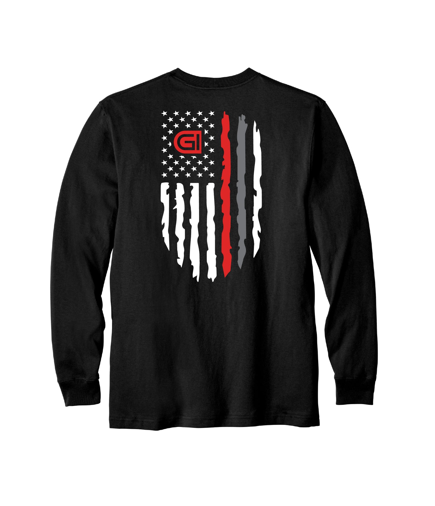 Carhartt ® Workwear Pocket Long Sleeve T-Shirt with Small Logo on Front with Flag on Back