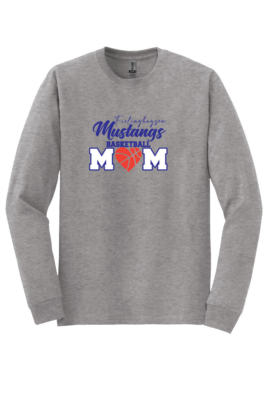 Mustangs Mom Long Sleeve T-Shirt gray