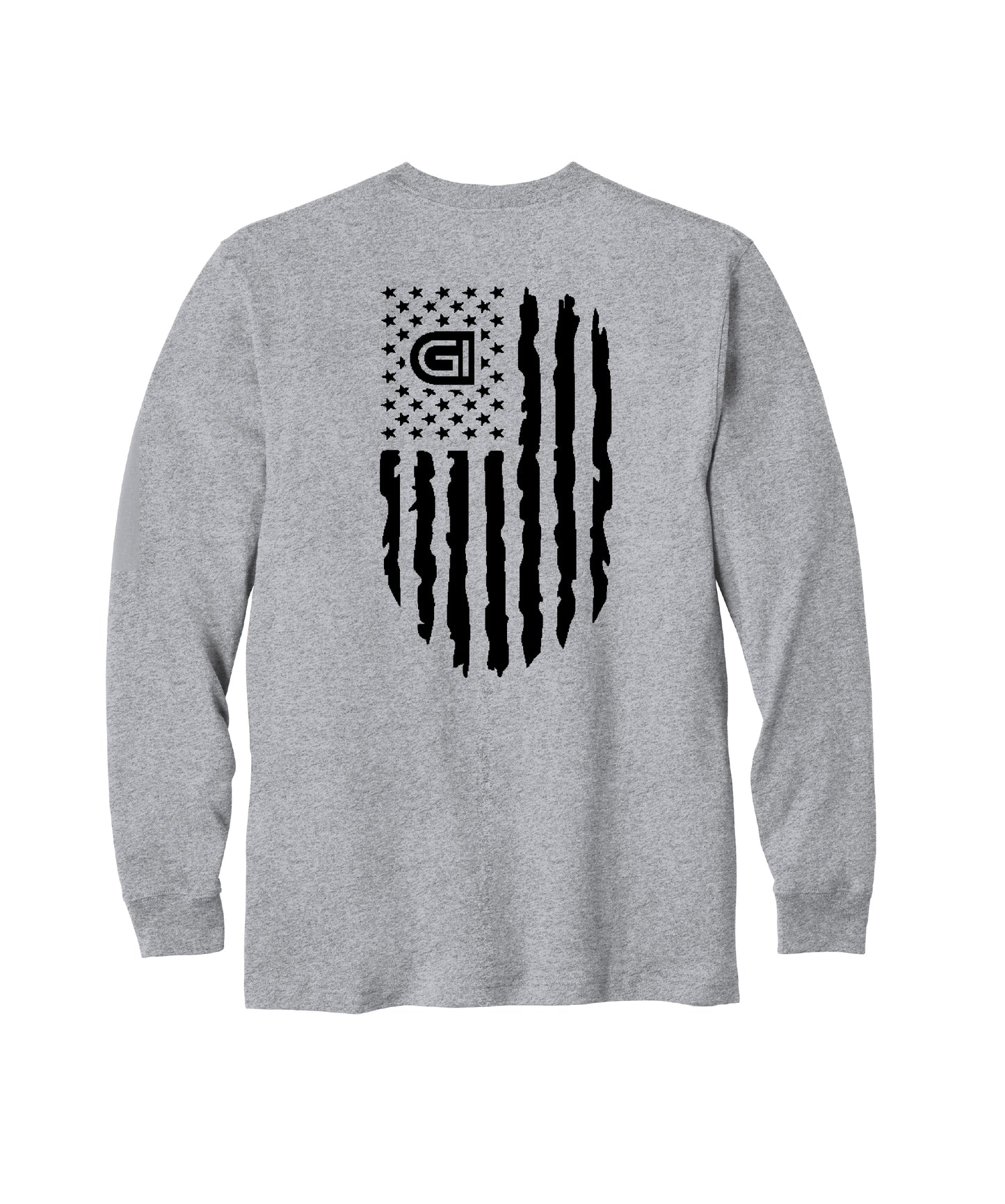 Carhartt ® Workwear Pocket Long Sleeve T-Shirt with Small Logo on Front with Flag on Back