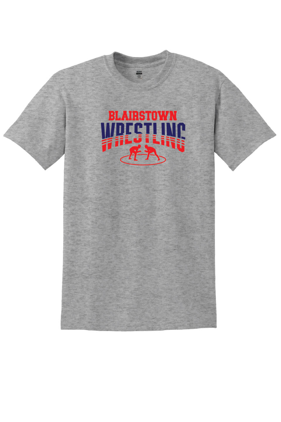 Blairstown Wrestling Short Sleeve T-Shirt (Youth) gray