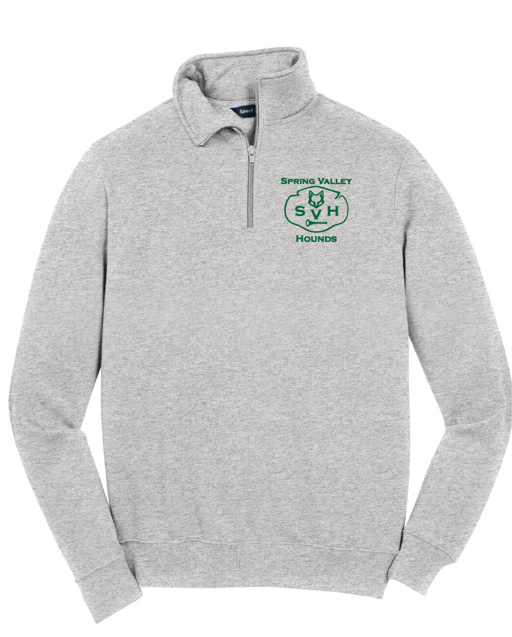 Spring Valley Hounds Sport Tek 1/4 Zip Sweatshirt (Unisex) gray