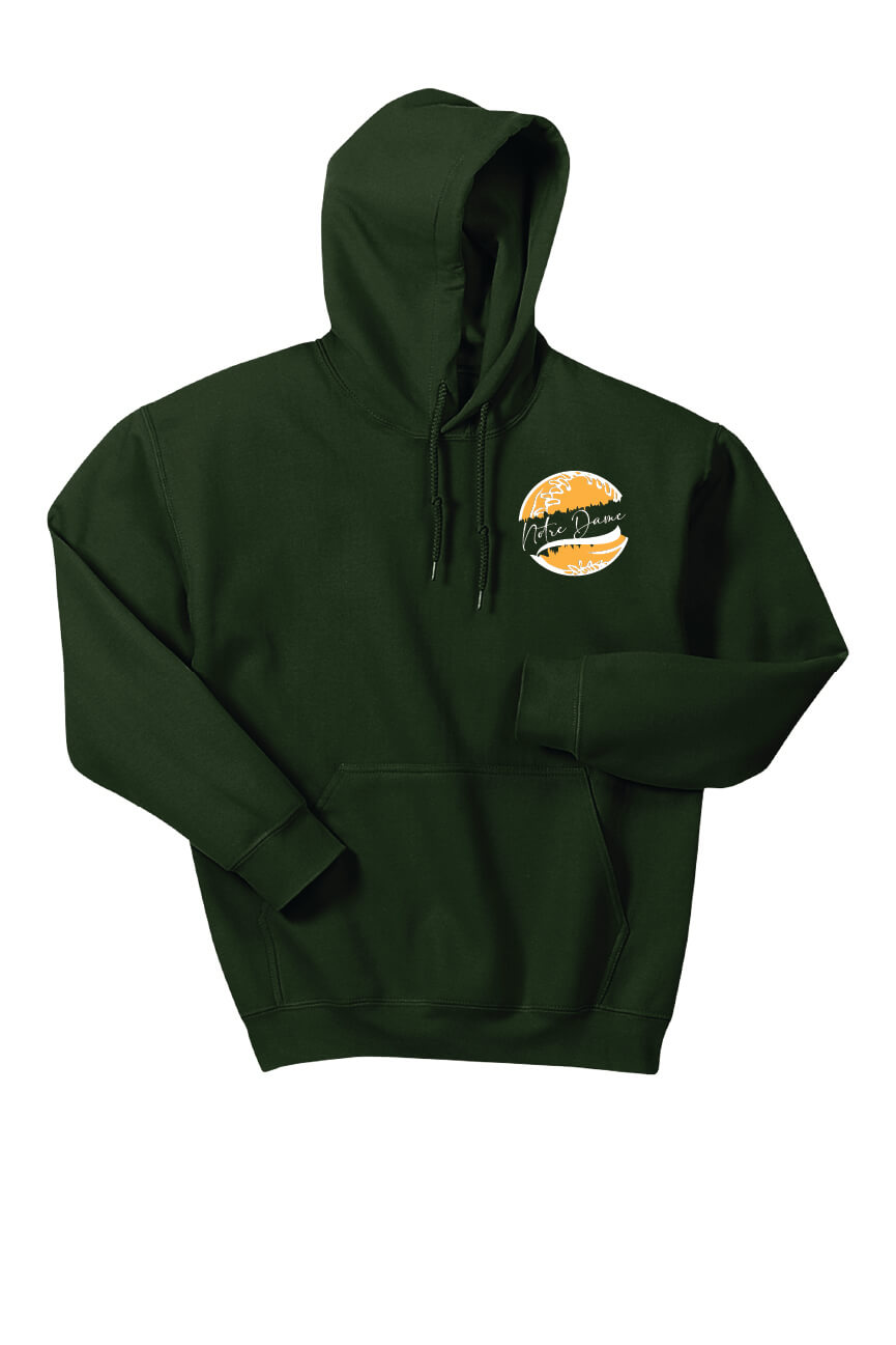 Spartans Softball Hoodie (Youth) green, front