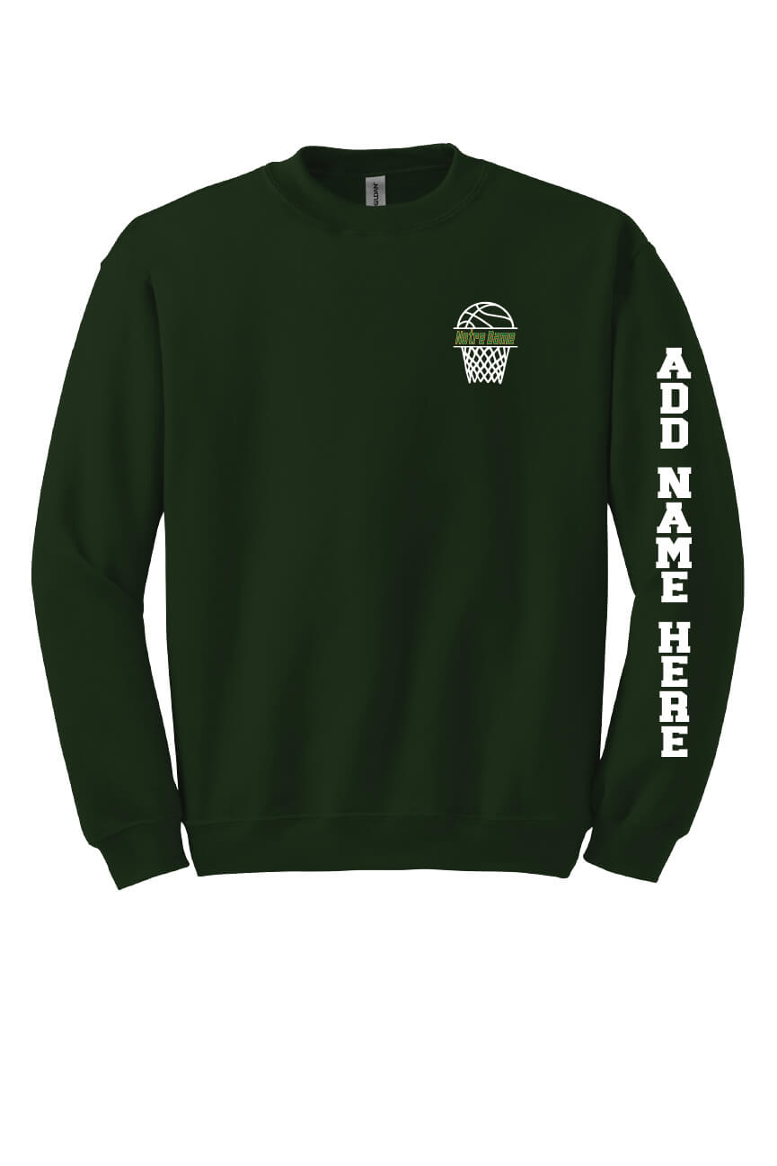 Spartans Basketball Crewneck Sweatshirt green-front