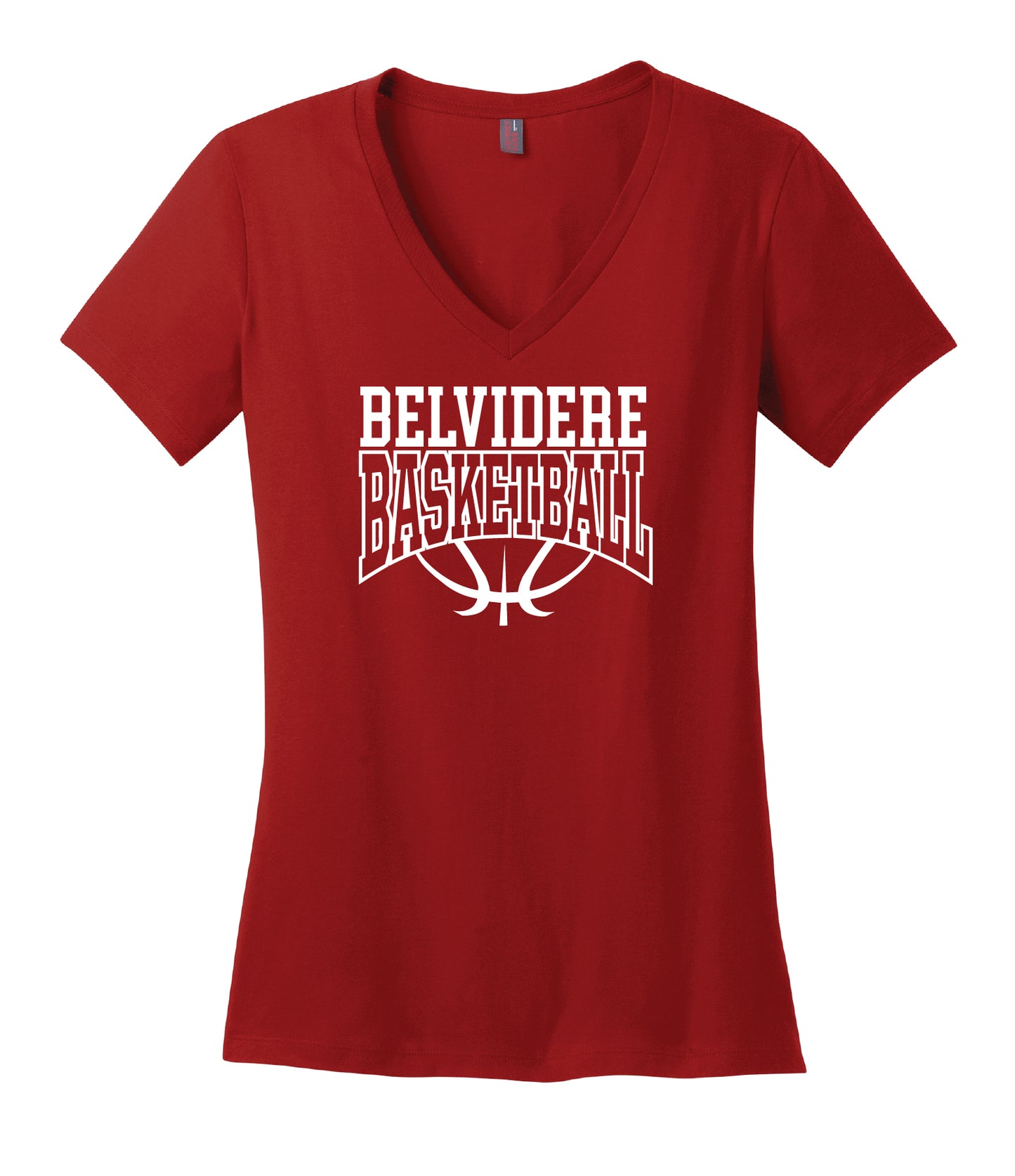 Belvidere Basketball V-Neck Short Sleeve T-Shirt (Ladies)