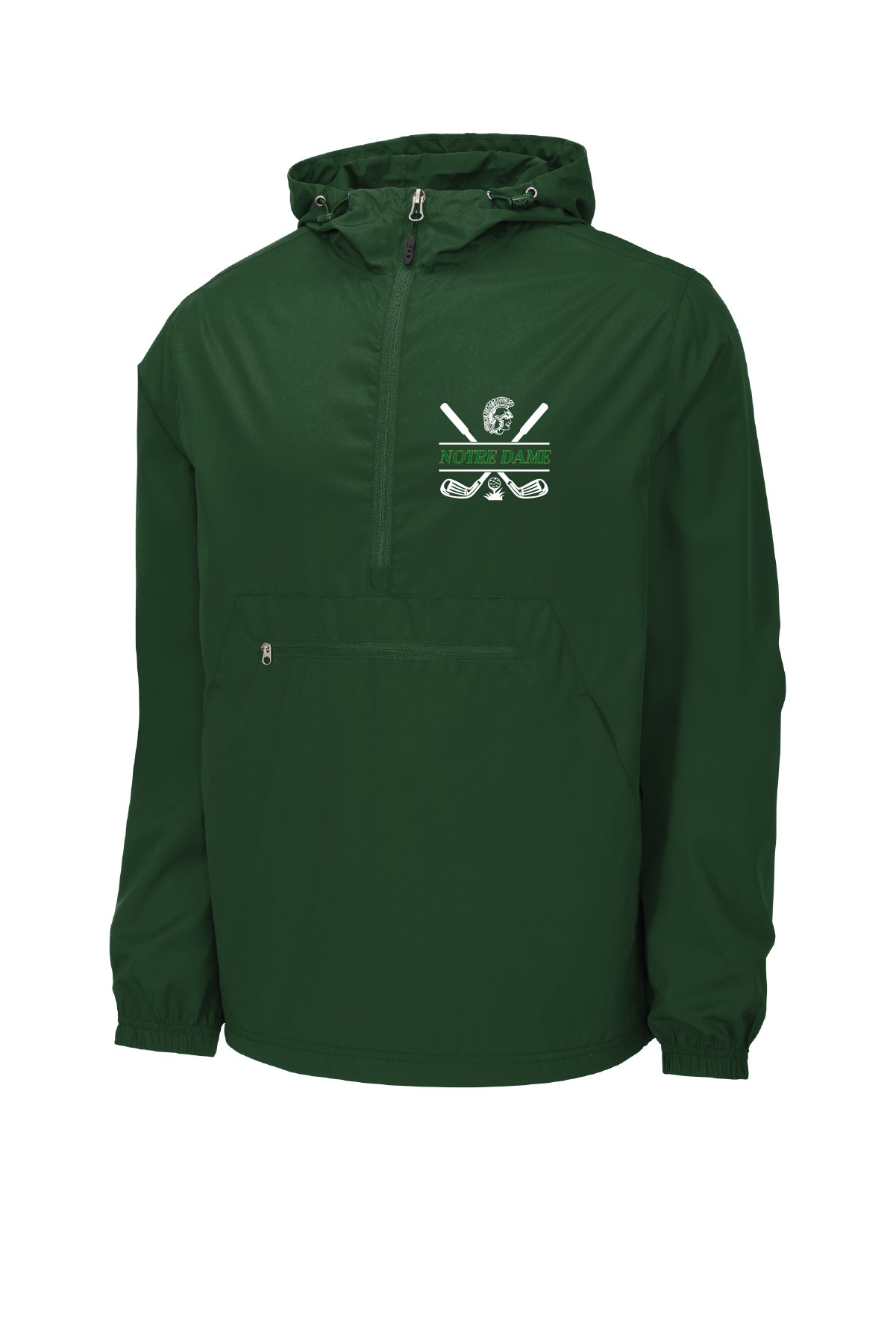 Notre Dame Golf Sport Tek Packable Windbreaker