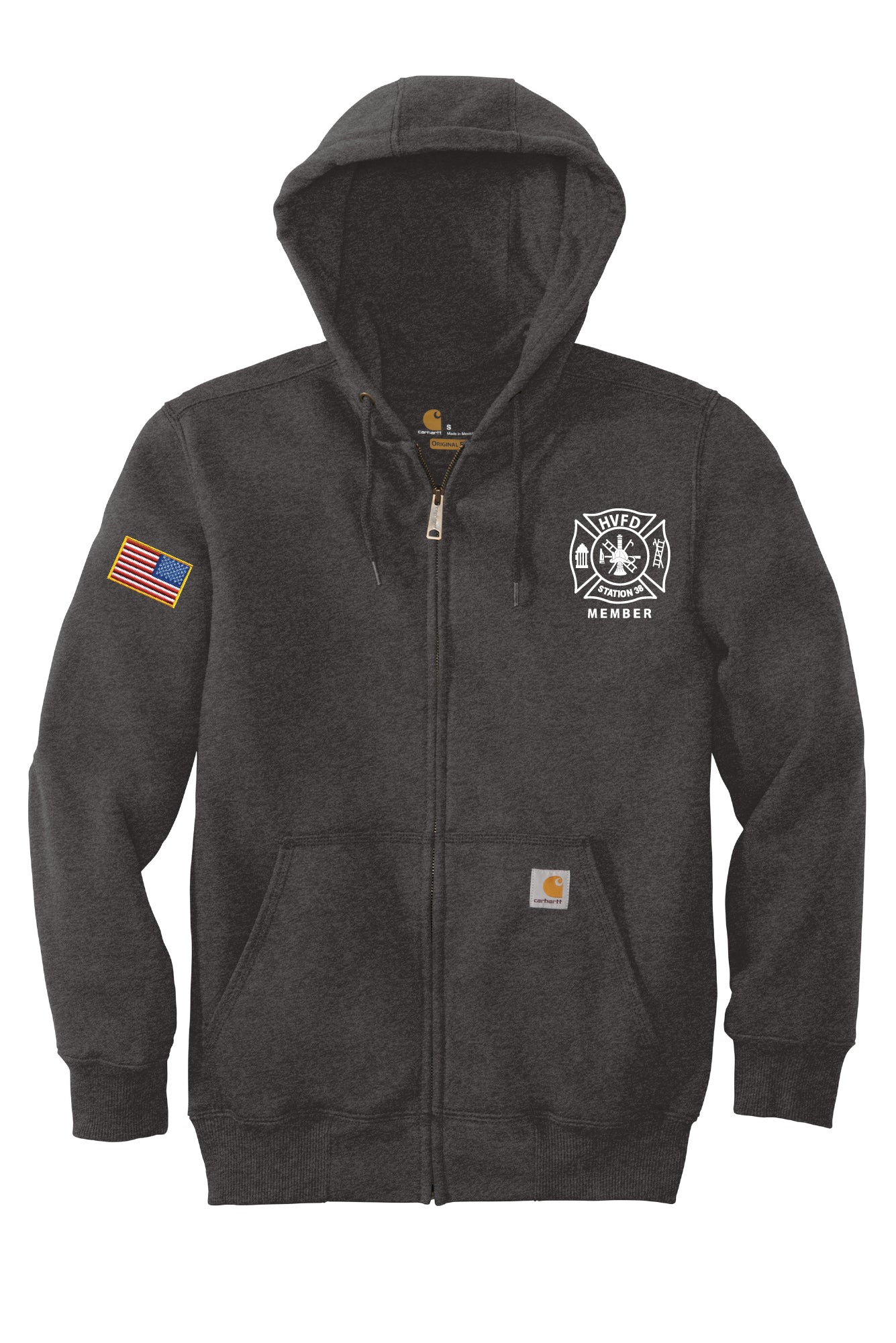 HVFD Carhartt Rain Defender Heavyweight Full Zip Hooded Sweatshirt