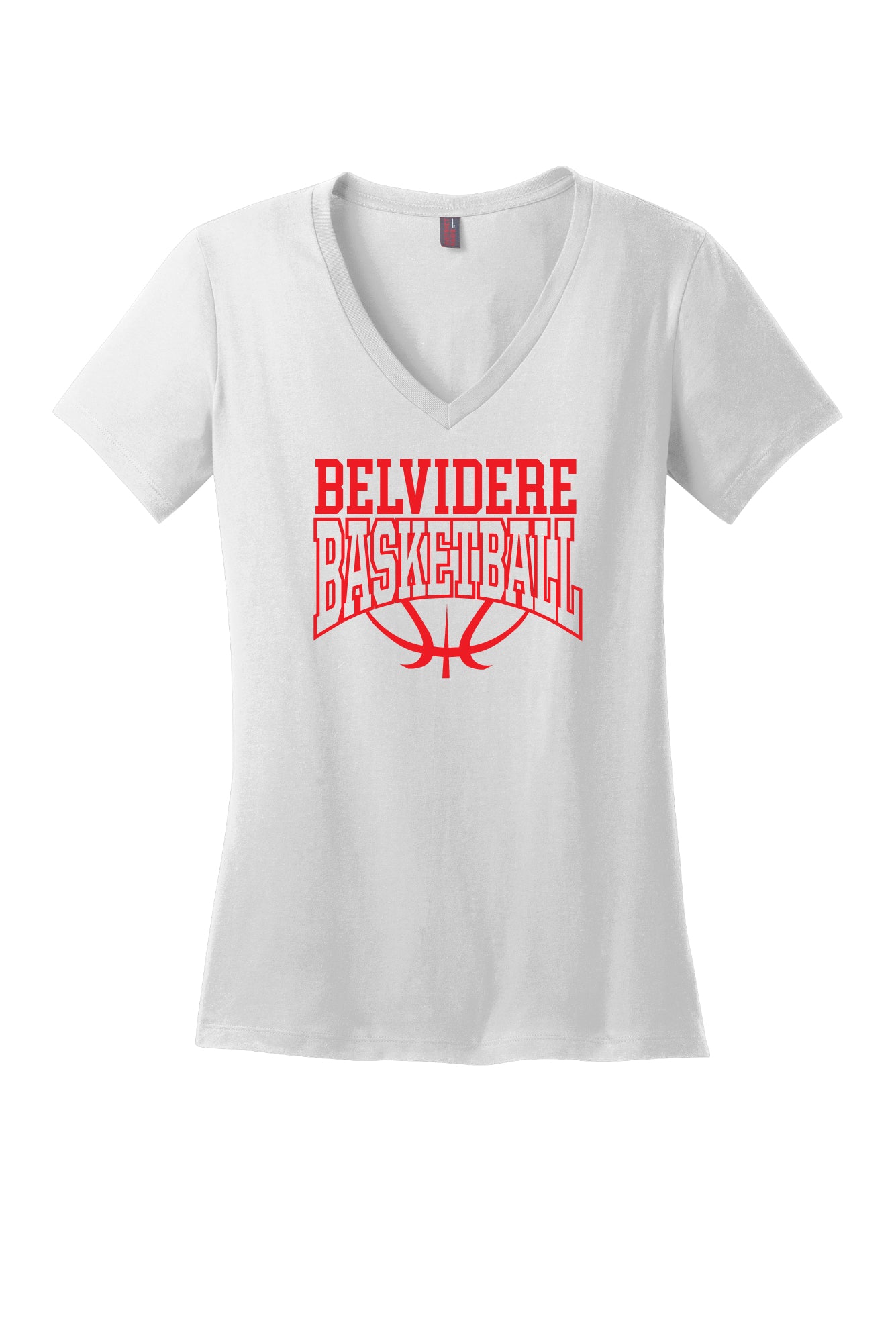 Belvidere Basketball V-Neck Short Sleeve T-Shirt (Ladies)