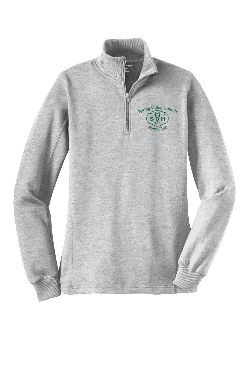 Spring Valley Pony Sport Tek 1/4 Zip Sweatshirt (Ladies) gray