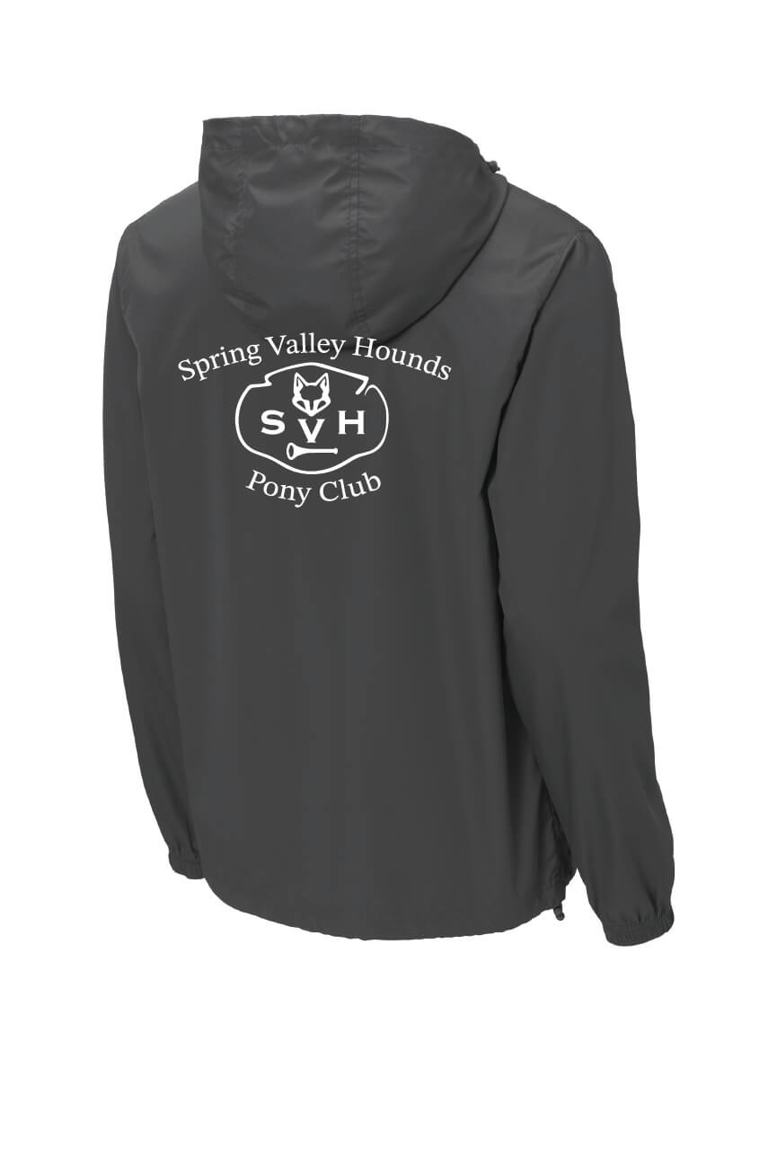 Sport Tek Packable Windbreaker Pony Club gray