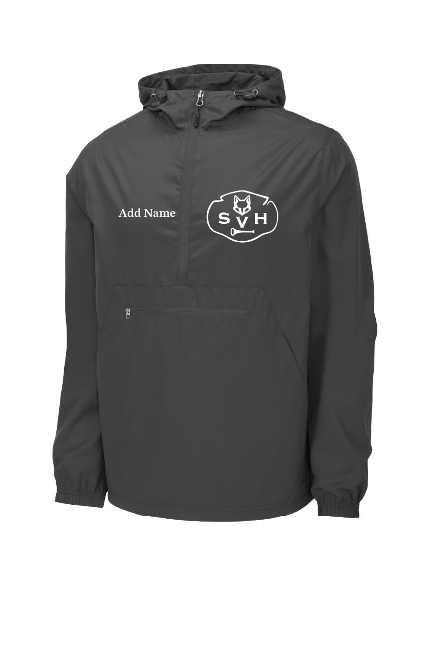 Sport Tek Packable Windbreaker gray