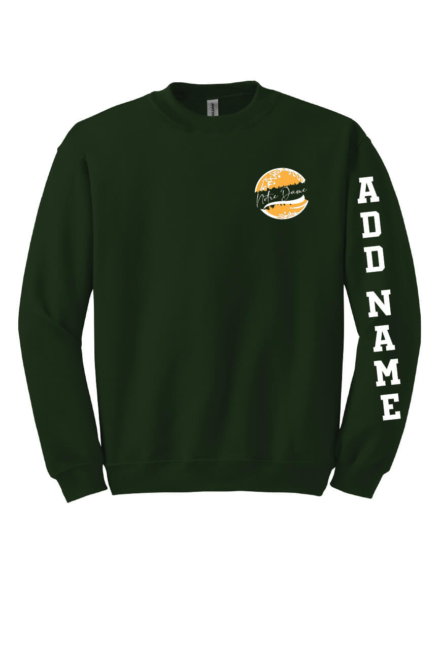 Spartans Softball Crewneck Sweatshirt green, front
