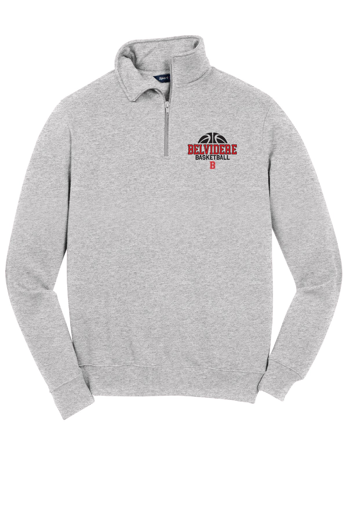Belvidere Basketball Sport Tek 1/4 Zip Sweatshirt (Unisex)