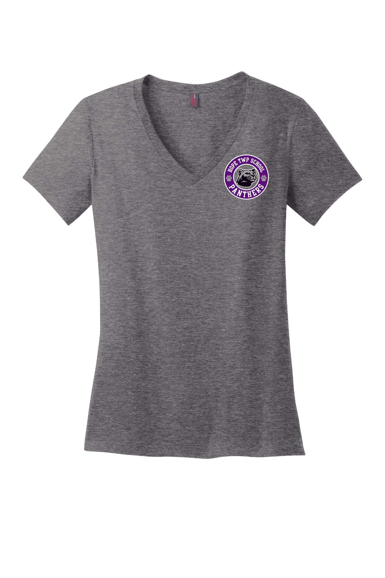 Flag Back Ladies V-Neck Short Sleeve T-Shirt