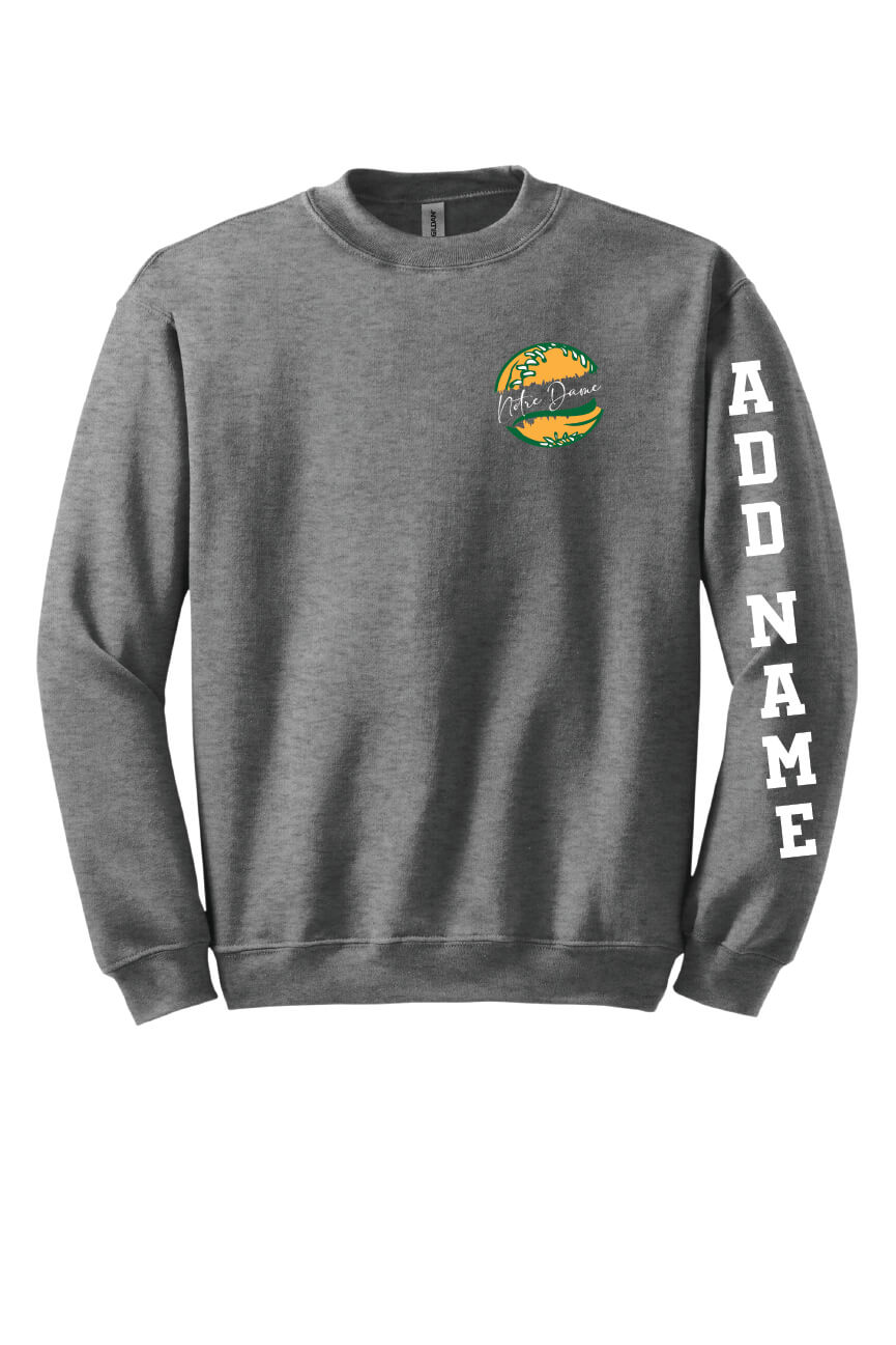 Spartans Softball Crewneck Sweatshirt gray, front