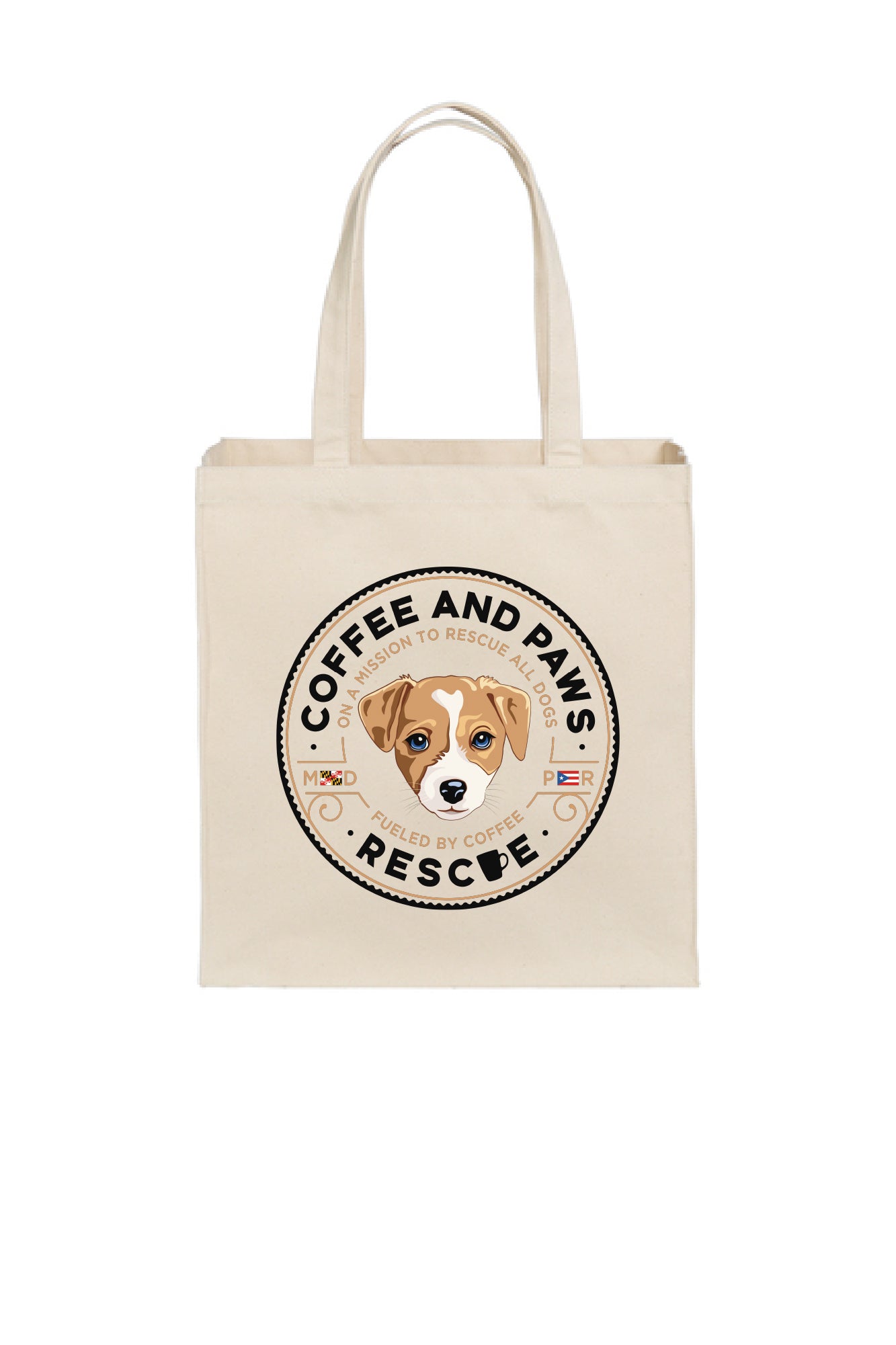Coffee and Paws Over-The-Shoulder Tote