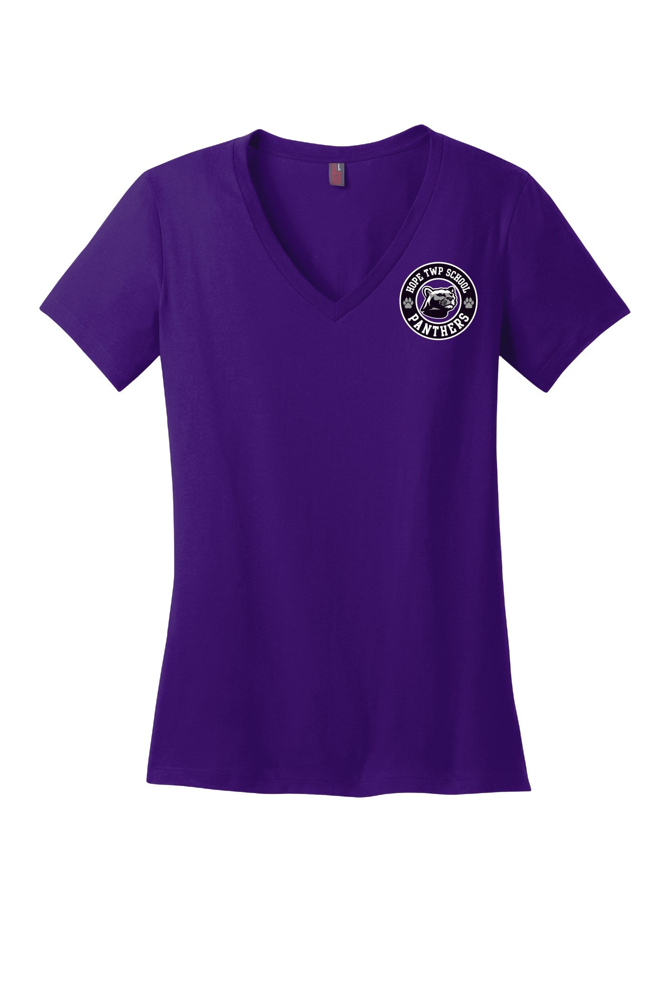 Flag Back Ladies V-Neck Short Sleeve T-Shirt
