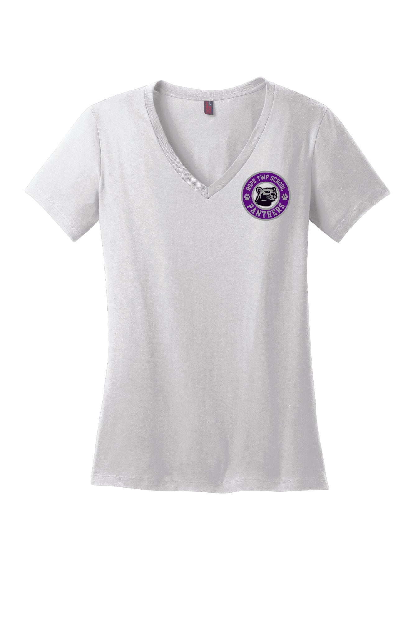 Flag Back Ladies V-Neck Short Sleeve T-Shirt
