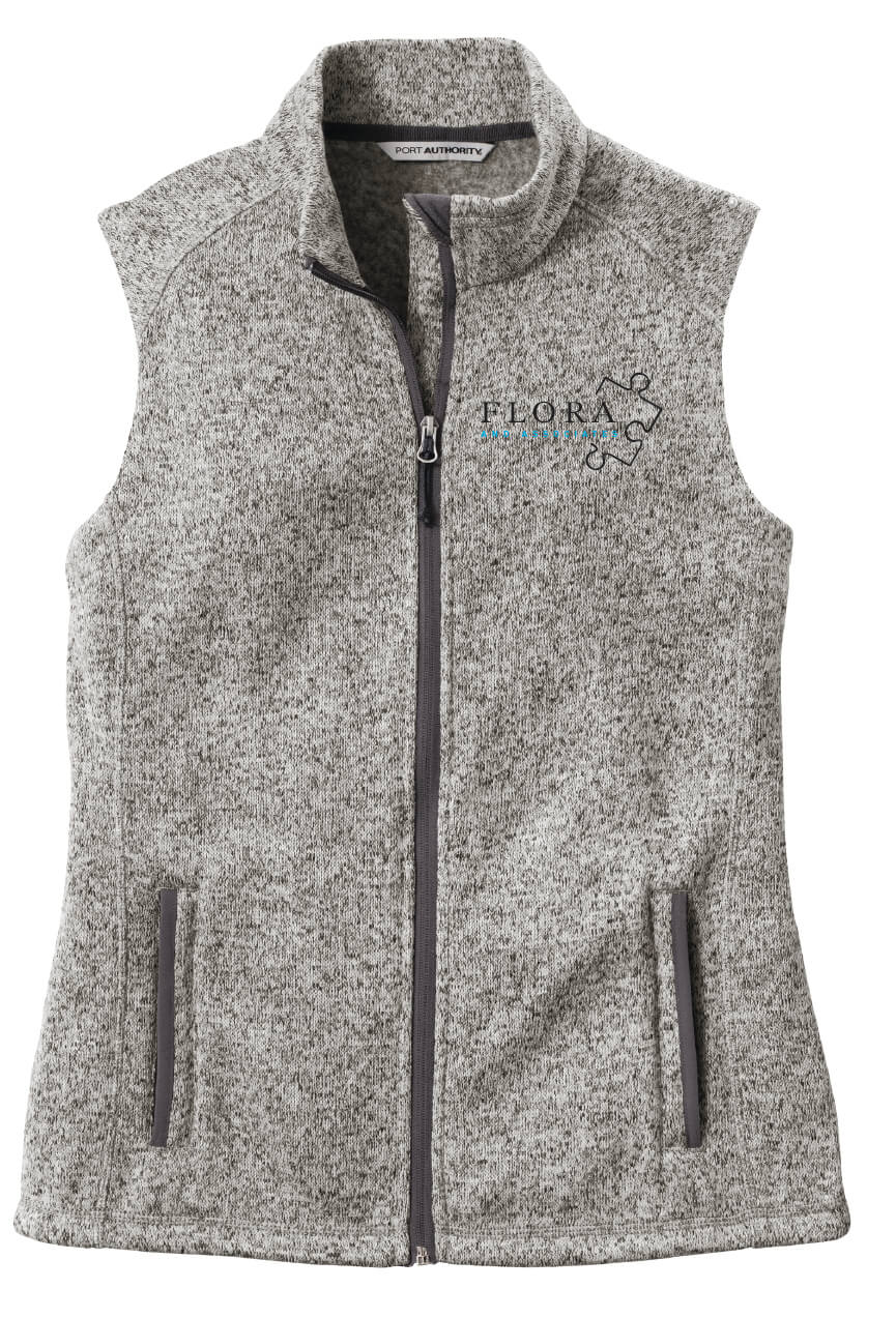 Womens Sweater Fleece Vest gray