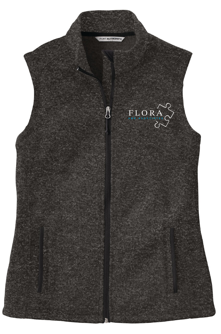Womens Sweater Fleece Vest black