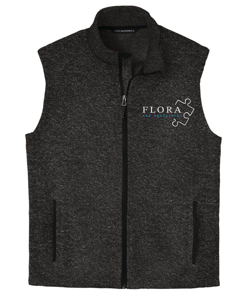 Mens Sweater Fleece Vest black