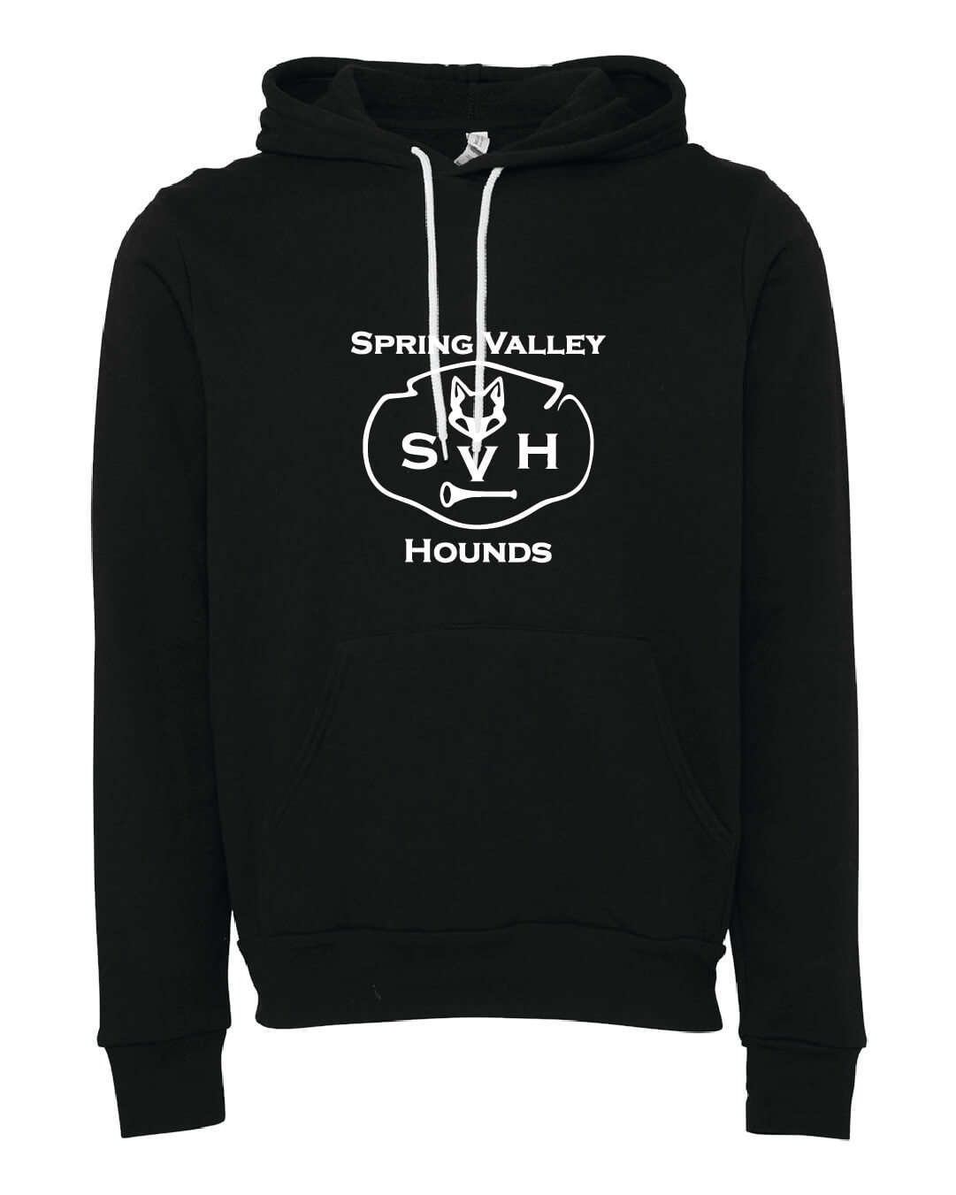 Spring Valley Hounds Hoodie (Bella Canvas, Adult) black
