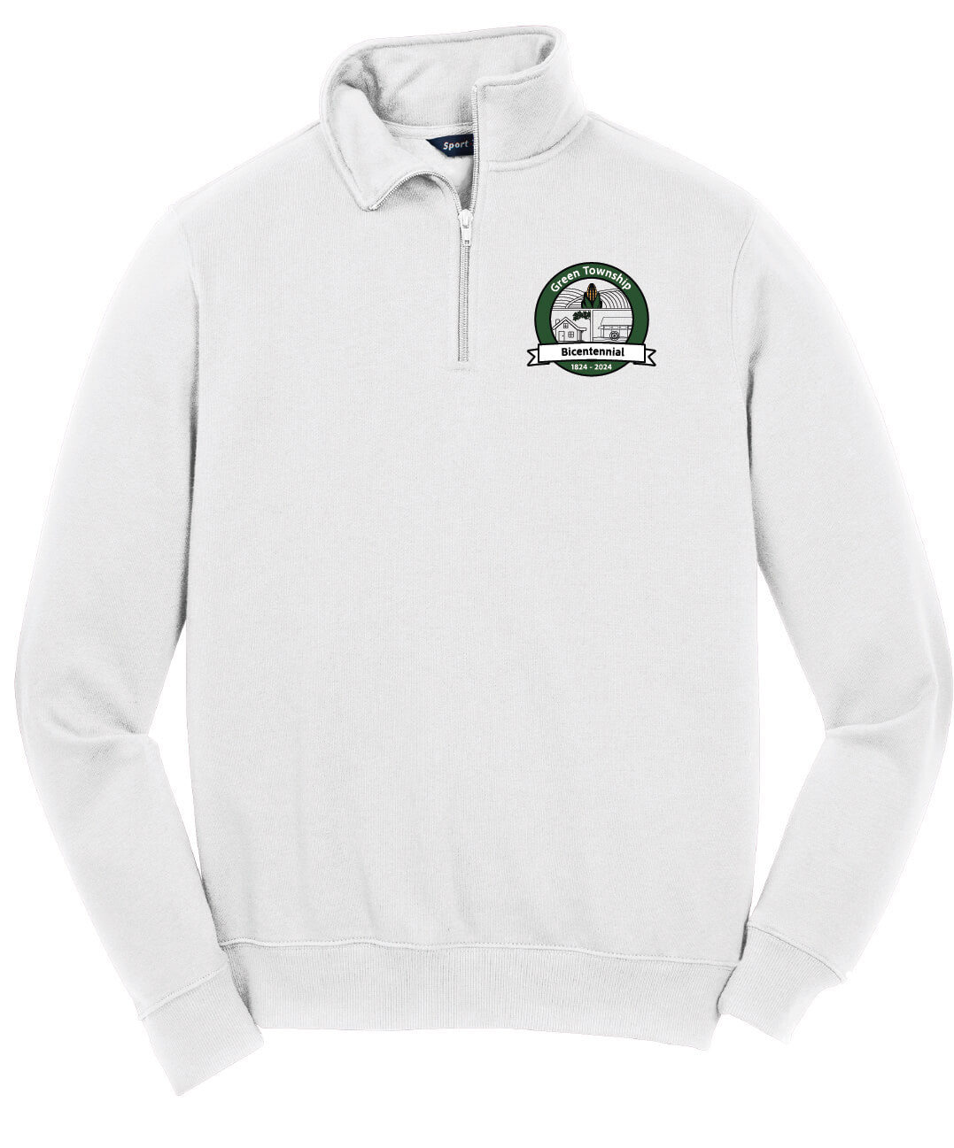 1/4 Zip Sweatshirt white