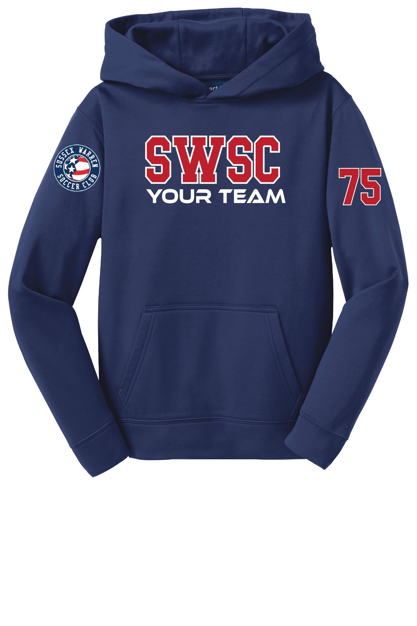Adult Personalized Sport-Tek Sport-Wick Hooded Pullover