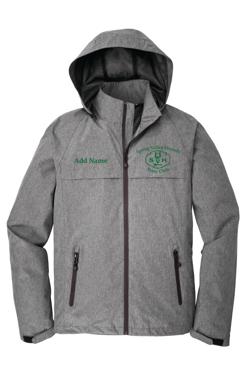 Port Authority Waterproof Jacket (Unisex) Pony Club - gray front