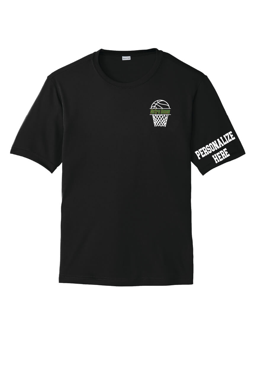 Spartans Basketball Sport Tek Competitor Short Sleeve Tee black-front