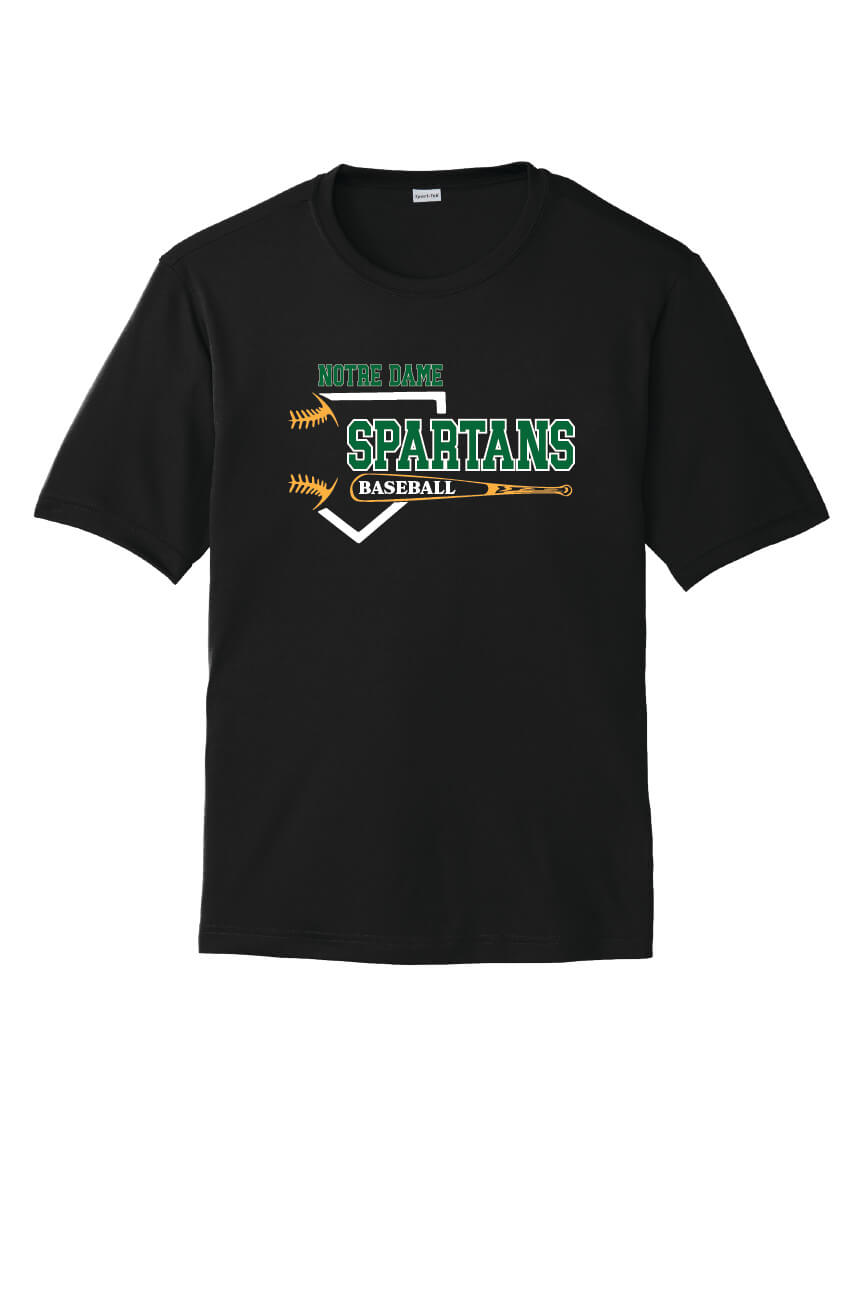 Notre Dame Baseball Sport Tek Competitor Short Sleeve Tee (Youth)