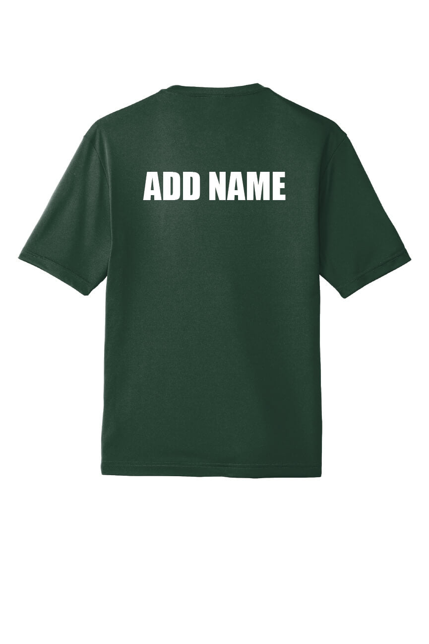 Notre Dame Softball Sport Tek Competitor Short Sleeve Tee (Youth) green, back