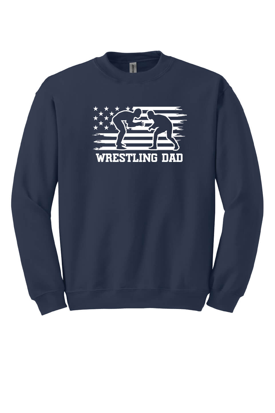 Wrestling Dad Crewneck Sweatshirt navy