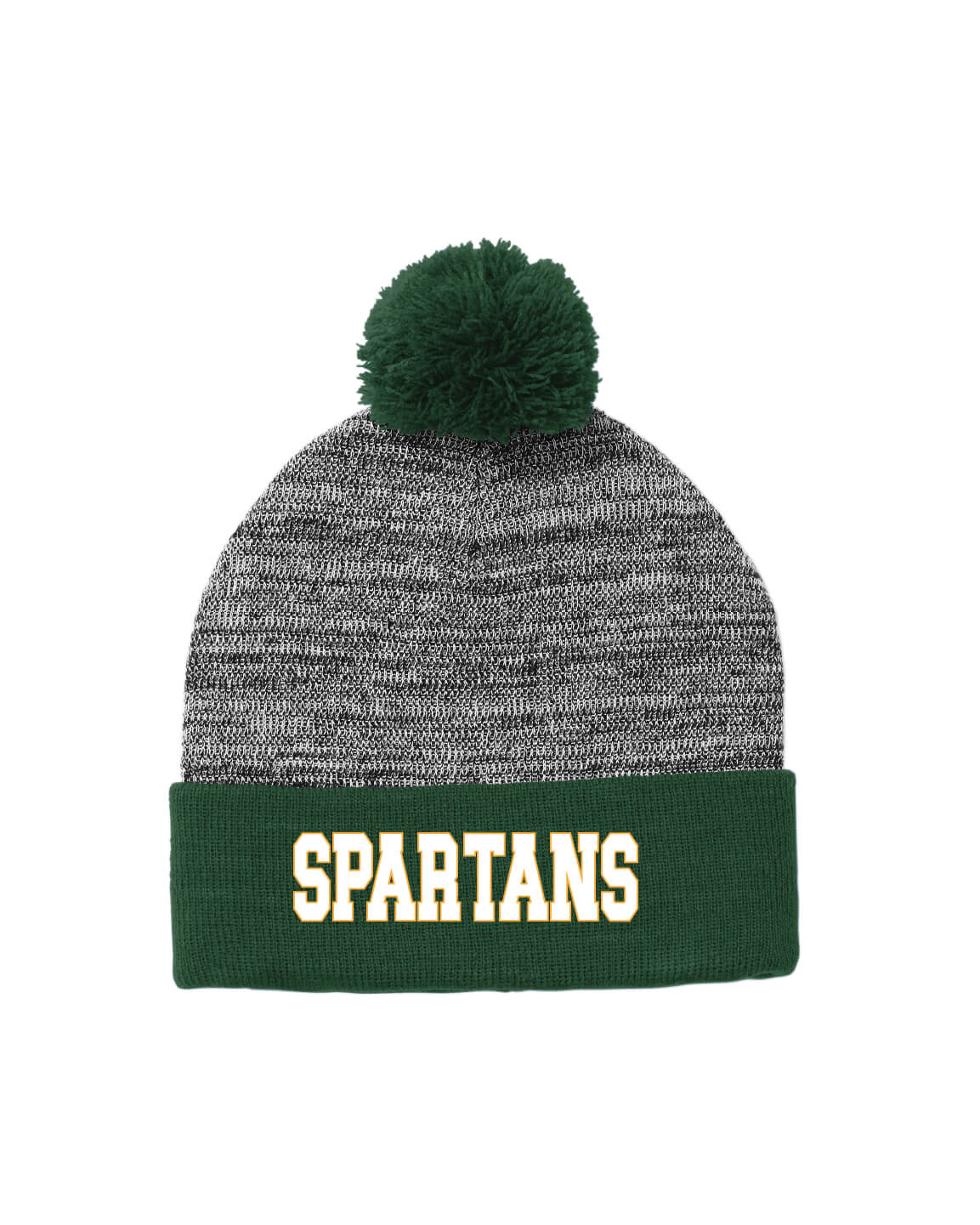 Pom Pom Beanie green/gray