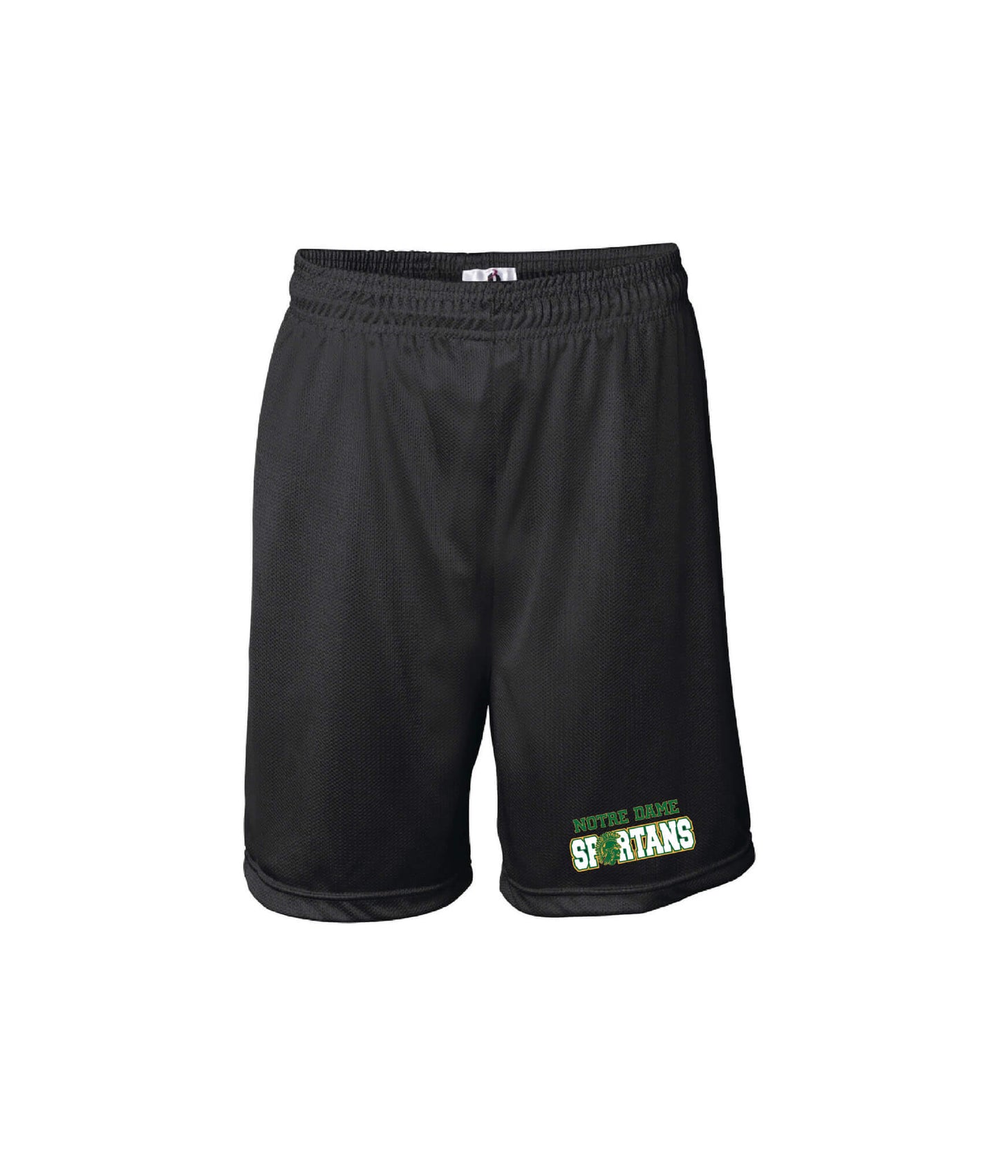 Badger Mini Mesh 7” Inseam Shorts notre dame spartans black