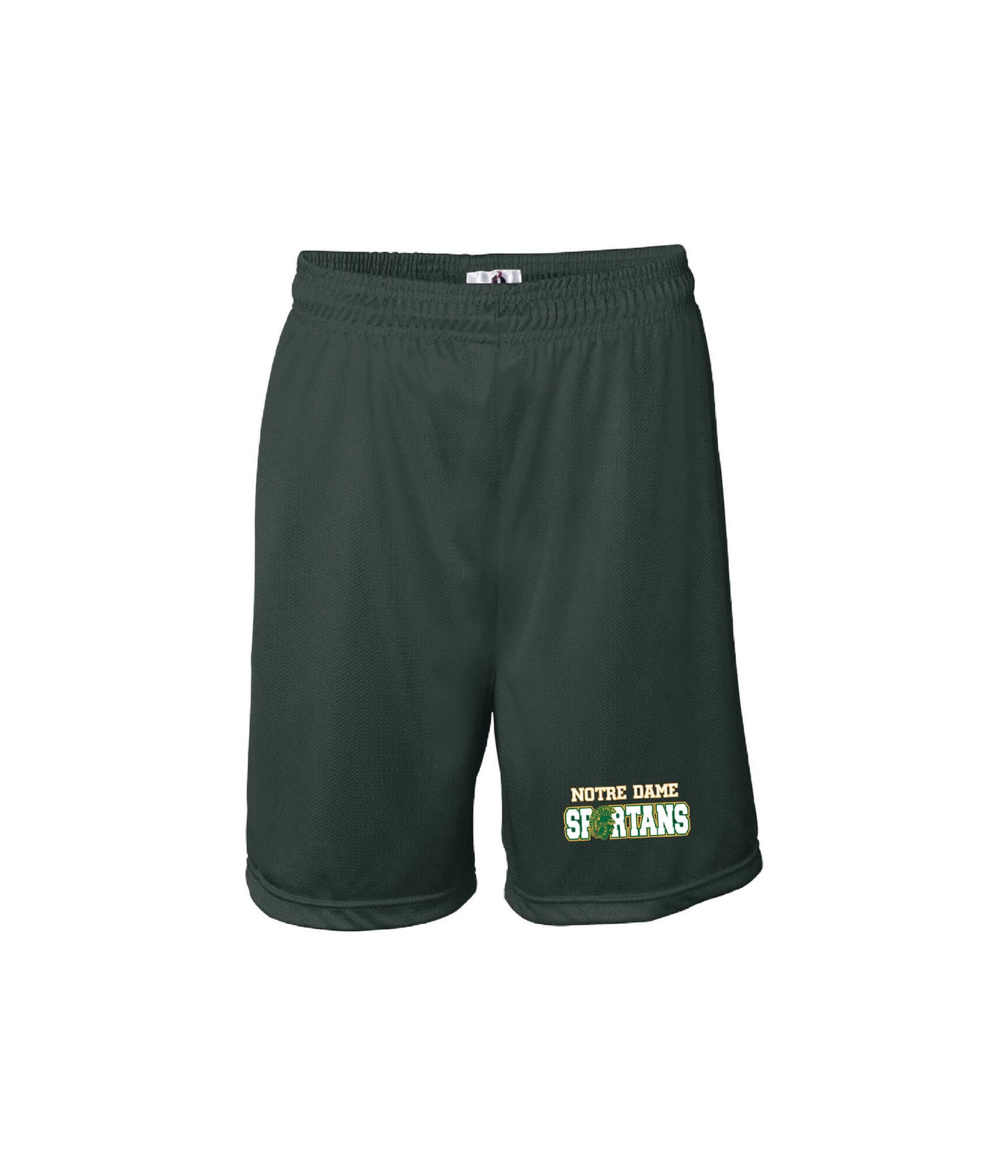 Badger Mini Mesh 7” Inseam Shorts Notre Dame Spartans green