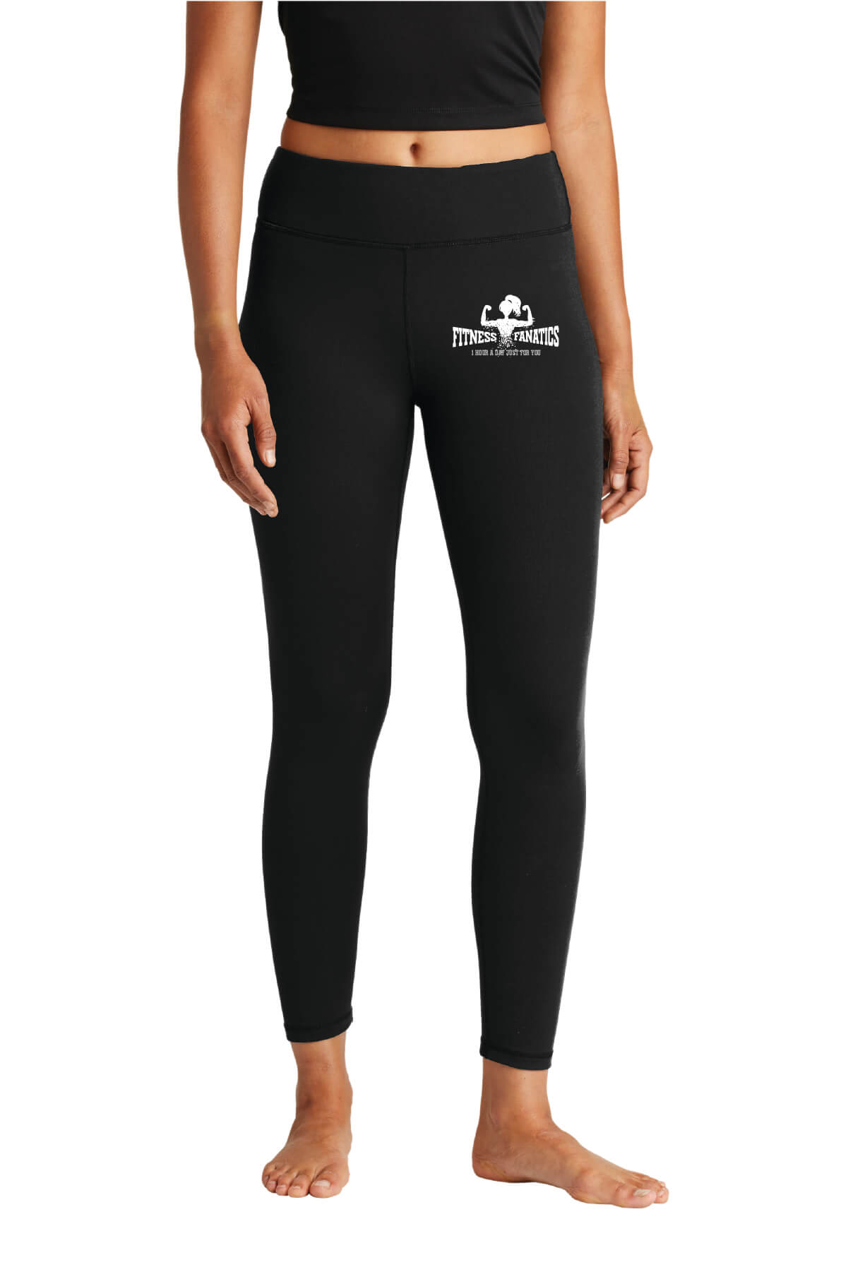 Leggings white & gray logo
