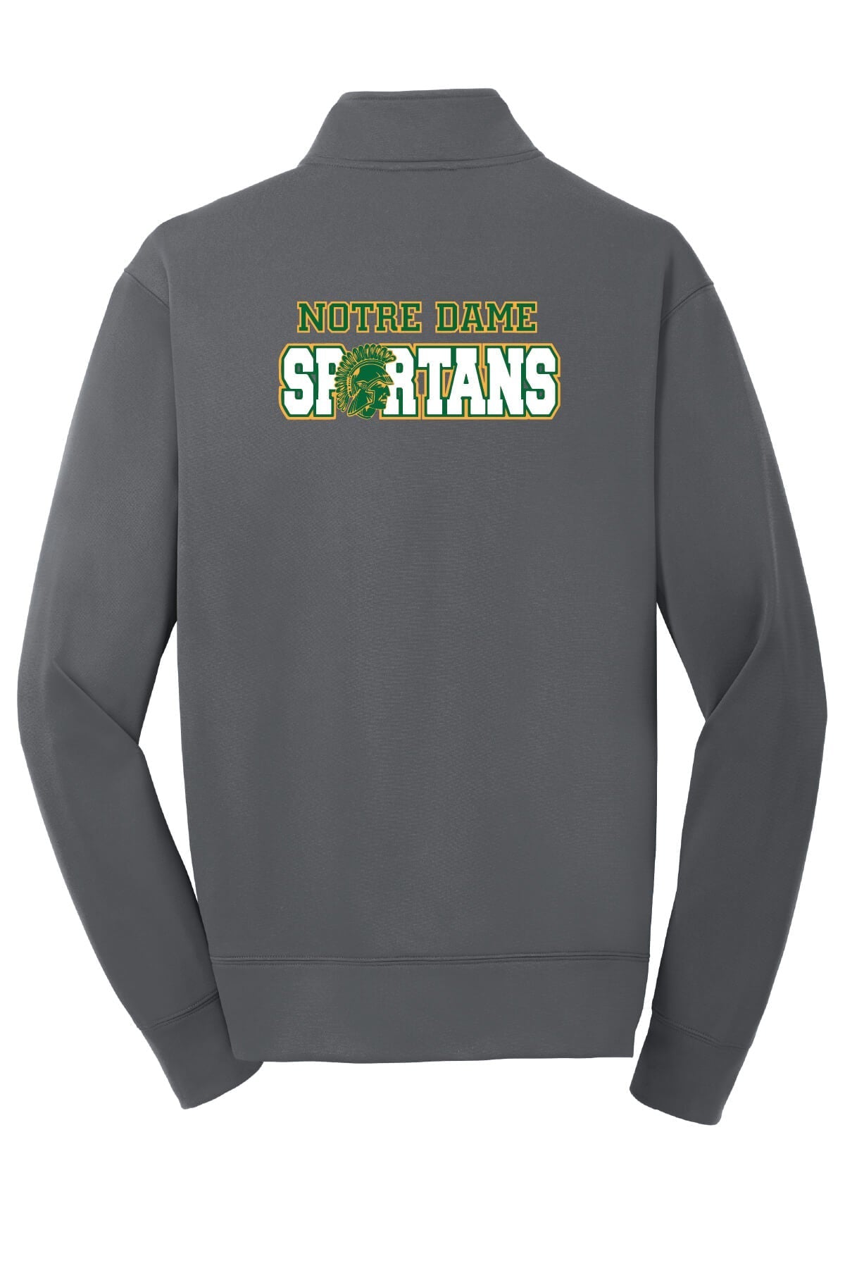 Notre Dame Spartans Fleece Full-Zip Jacket (Unisex) back-gray