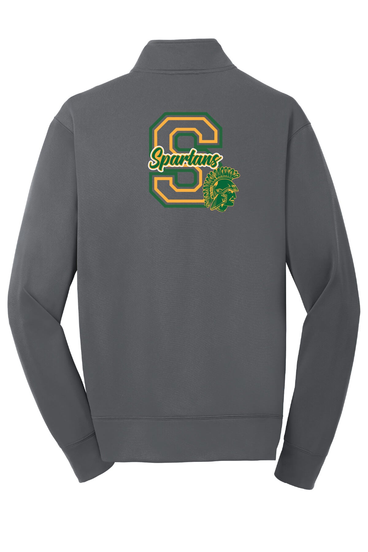 Spartans "S" Fleece Full-Zip Jacket (Unisex) back-gray