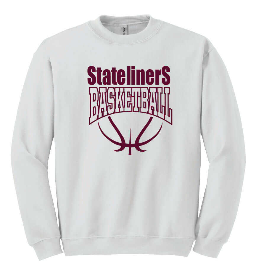 Basketball Crewneck Sweatshirt (Youth) white