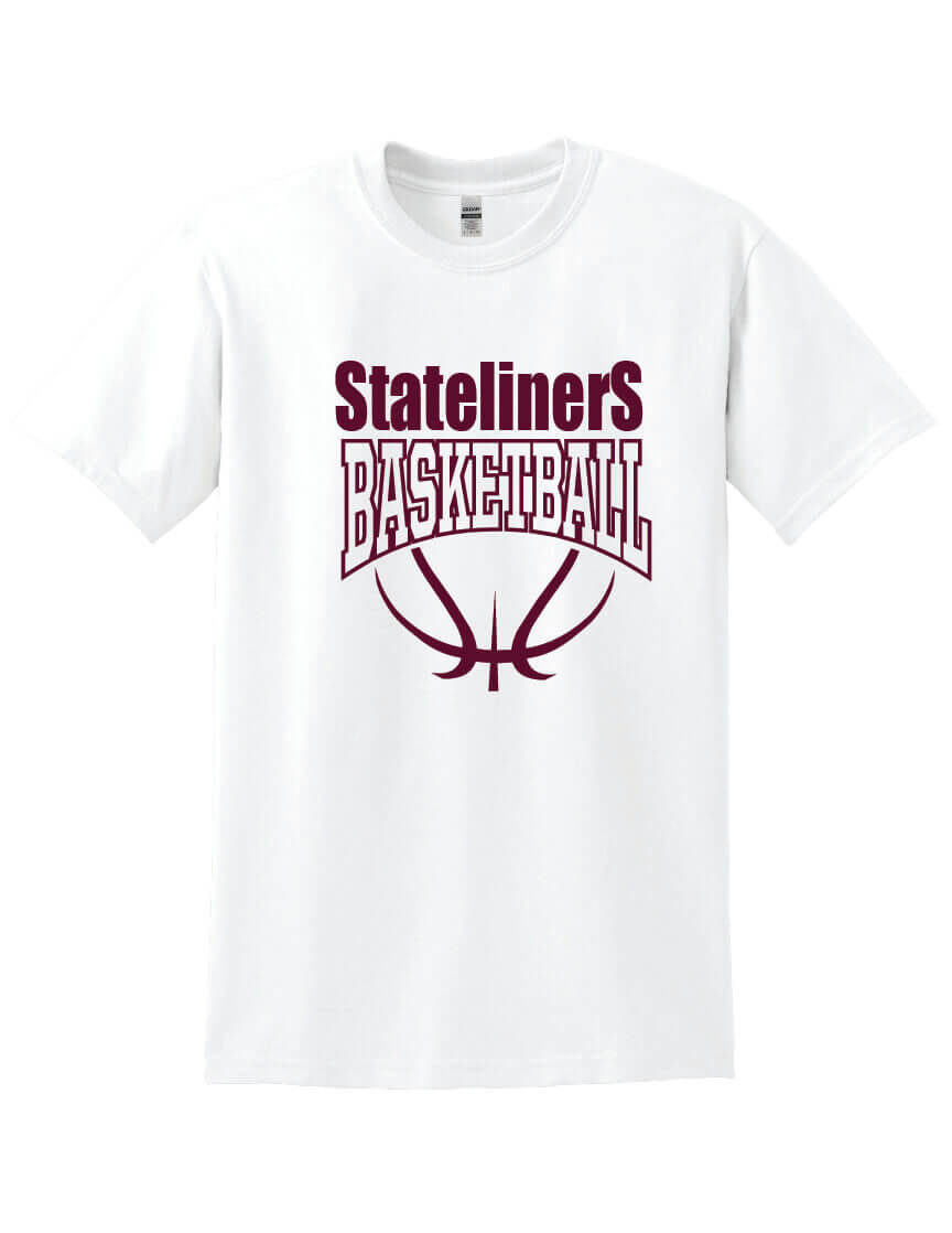 Basketball Short Sleeve T-Shirt (Youth) white