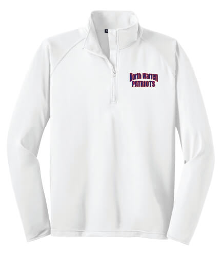 Sport Tek Mens Zip Pullover North Warren Patriots White