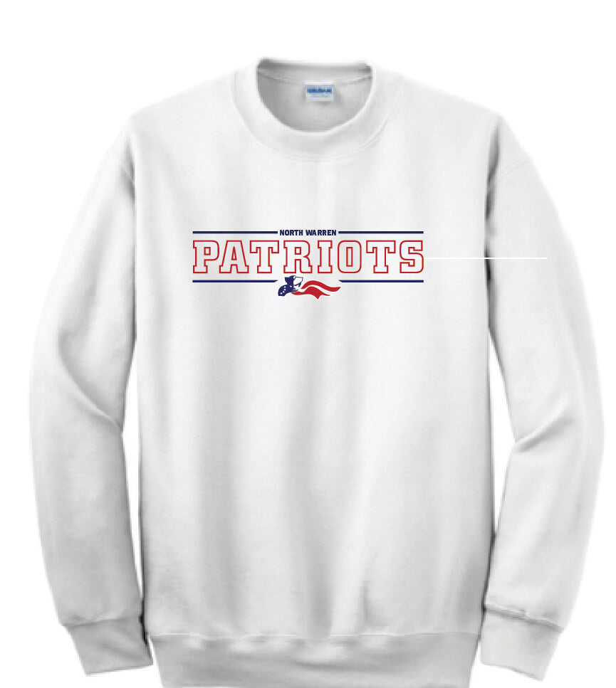 North Warren Patriots IV Crewneck Sweatshirt white