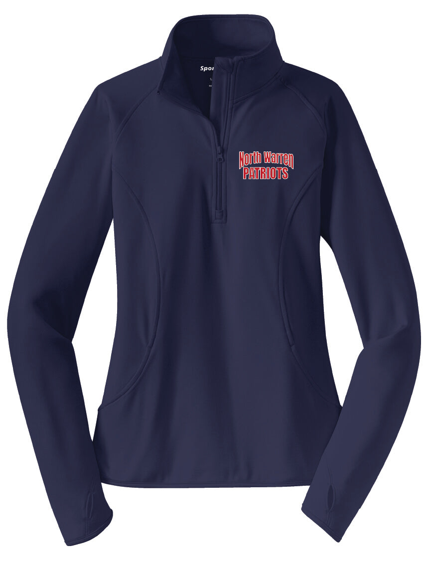 Sport Tek Ladies Zip Pullover North Warren Patriots navy