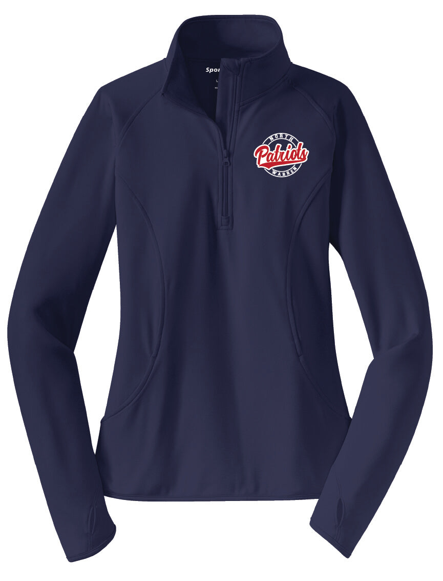 Sport Tek Ladies Zip Pullover Patriots navy