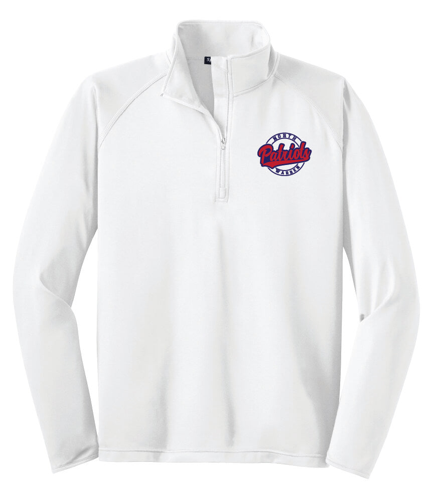 Sport Tek Mens Zip Pullover Patriots white