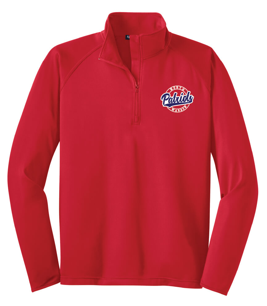 Sport Tek Mens Zip Pullover Patriots red