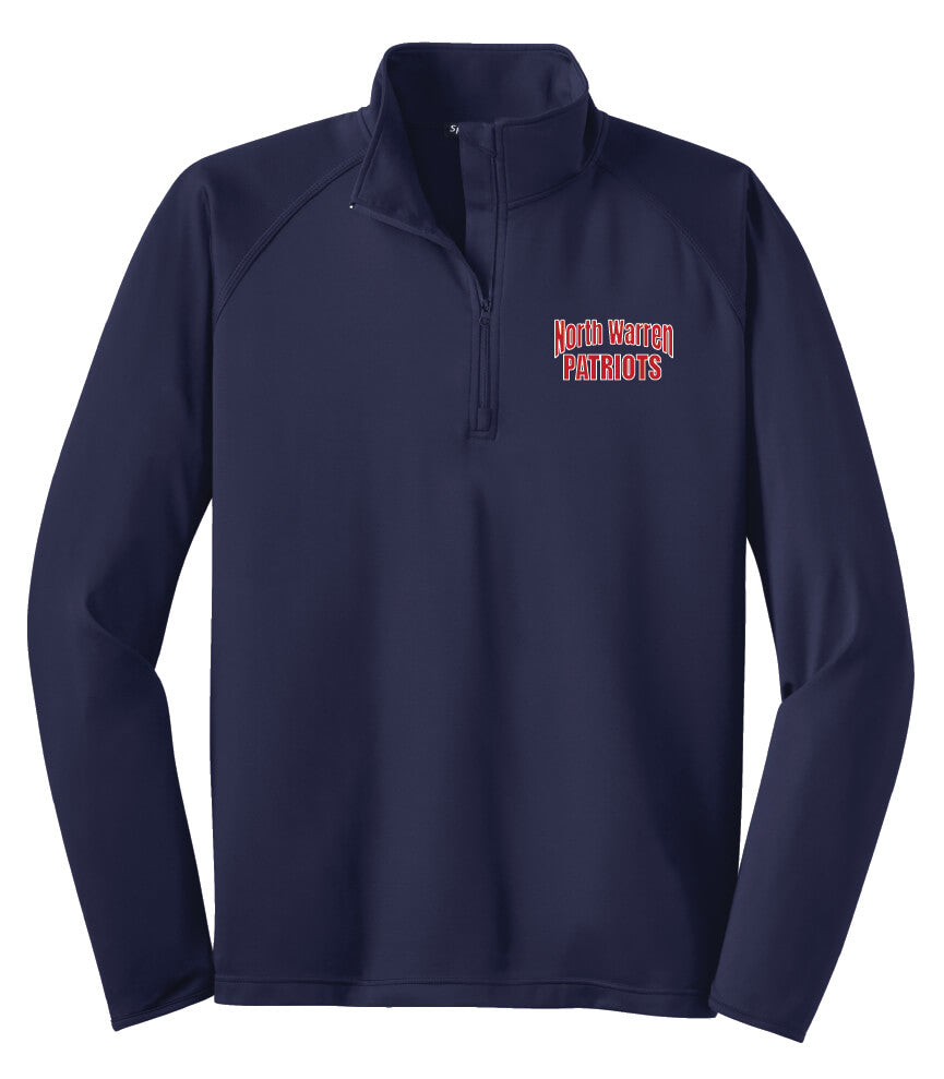 Sport Tek Mens Zip Pullover North Warren Patriots White navy