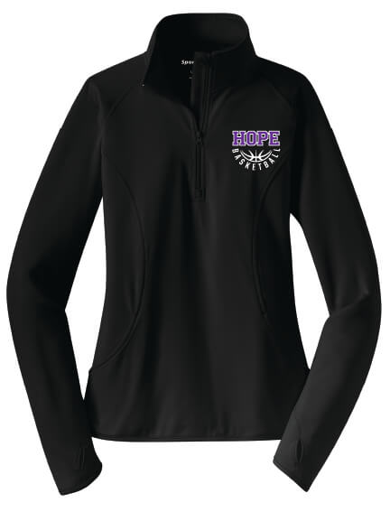 Ladies 1/4 Zip Pullover black
